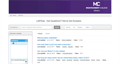 Desktop Screenshot of libfaqs.montgomerycollege.edu