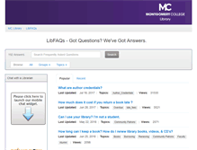 Tablet Screenshot of libfaqs.montgomerycollege.edu