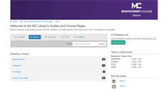 Desktop Screenshot of libguides.montgomerycollege.edu