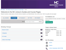 Tablet Screenshot of libguides.montgomerycollege.edu